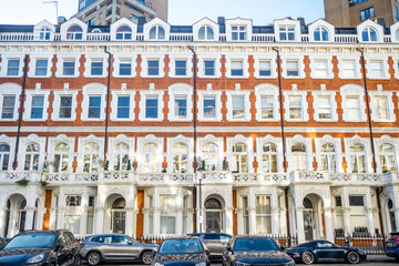 LONDON- Beautiful Georgian architecture of London townhouses in South Kensington