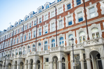 LONDON- Beautiful Georgian architecture of London townhouses in South Kensington