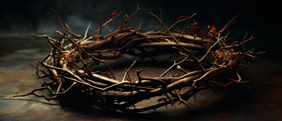 A crown of thorns. Easter week .. - obrazy, fototapety, plakaty