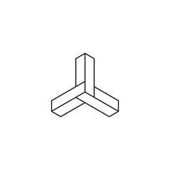 Geometric shaped lined icon