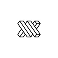 Geometric shaped lined icon