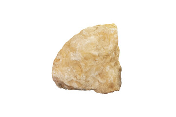 Calcite mineral rock stone isolated on white background.
