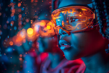 Enfant explorant un monde virtuel grâce à la réalité augmentée