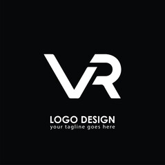 VR VR Logo Design, Creative Minimal Letter VR VR Monogram