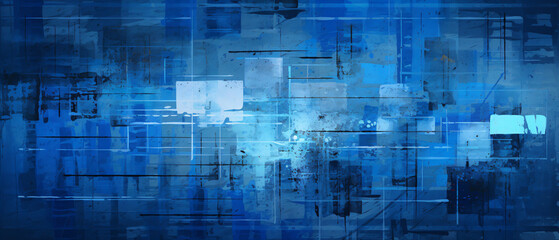 Abstract background with dark blue typographic oil pai - obrazy, fototapety, plakaty