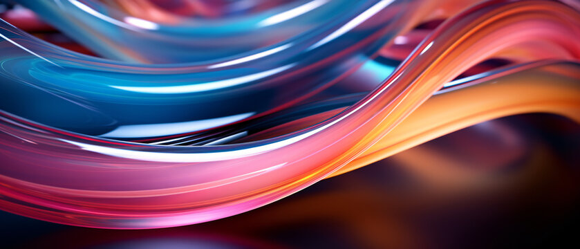 Abstract background with colorful curves with colorful
