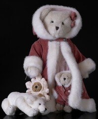 teddy bear with christmas decorations