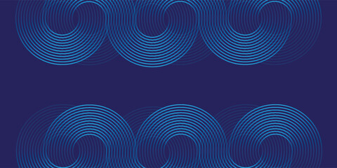 Create a bold look with a centric circle background featuring vector graphics of sound waves.
