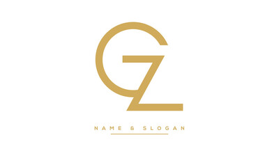 GZ, ZG, Abstract Letters Logo Monogram