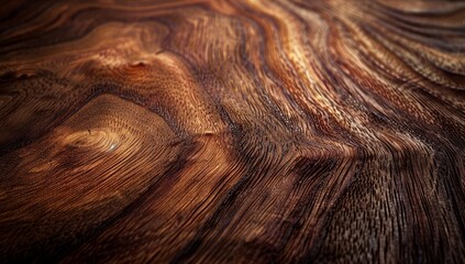 A closeup of the wooden surface, showcasing its natural grain and rich color tones, providing a view into the beauty that surrounds it. 