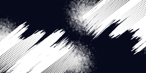 Dots halftone white and blue color pattern gradient grunge texture background. Dots pop art comics sport style vector illustration arts spot