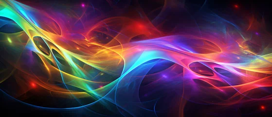 Deurstickers An artistic colored fractal background . © khan