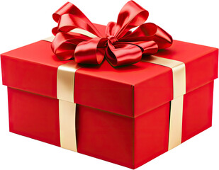 Obraz premium A gift box with a red ribbon on top