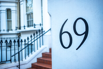 House number 69- residential building number