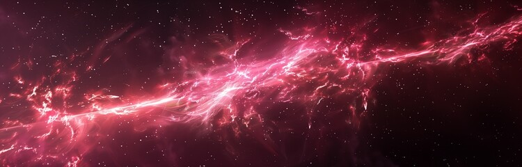 pink constellation with lots of light on dark background