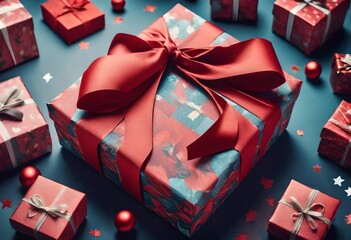 red gift boxes