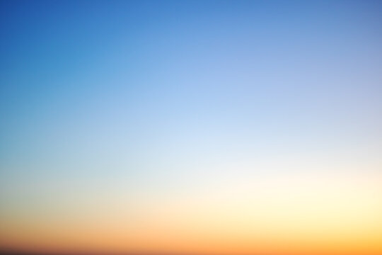 Blurred blue sky at sunset, graphient background