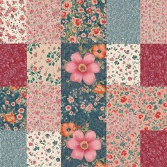 patchwork floral pattern 