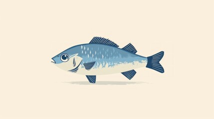 Goldfish on a white background. Watercolor painting of a goldfish. Copy space for text