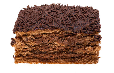 chocolate cake isolated