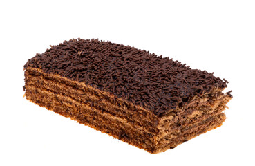 chocolate cake isolated