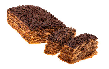 chocolate cake isolated