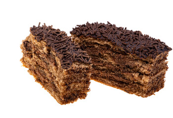 chocolate cake isolated