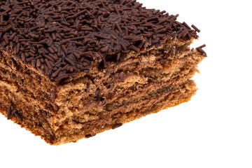 chocolate cake isolated