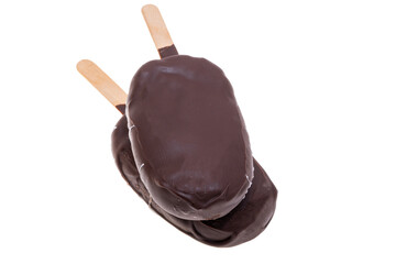 chocolate ice cream isolated