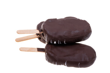 chocolate ice cream isolated