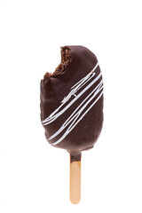chocolate ice cream isolated