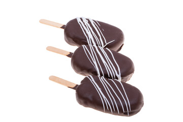 chocolate ice cream isolated