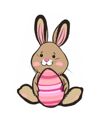 easter bunny with easter egg