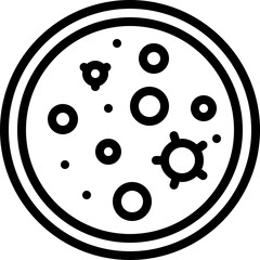 Bacteria In Petri Dish Icon