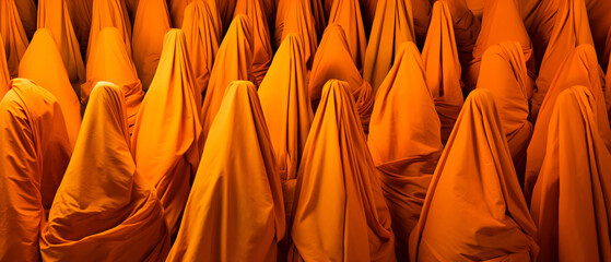 background Cloth of Buddhist monks