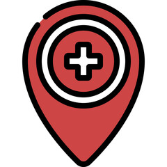 Hospital Location Pin Icon