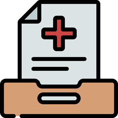 Fototapeta premium Medical File History Icon