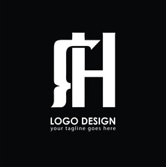 EH EH Logo Design, Creative Minimal Letter EH EH Monogram