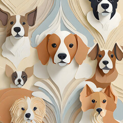 pattern illustration of dogs