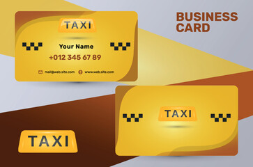 Modern taxi business card template. Clean and minimalistic design emphasizes the corporate style of the company. The image reflects professionalism and elegance. © Денис Конельский