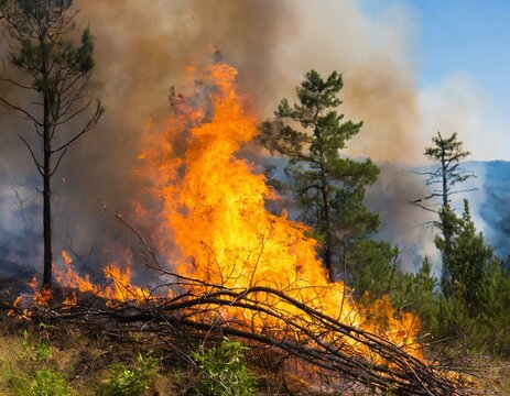 Waldbrand, Feuer im Wald Gefahr 