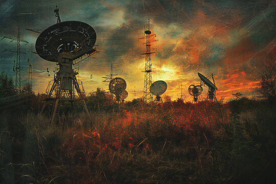 world amateur radio day, satellite dishes