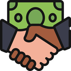 Money Handshake Icon