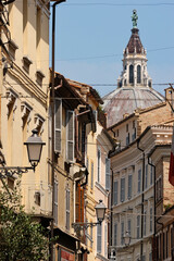Fototapeta premium Loreto, Ancona province, Marche region, Italy, view from the dome of the Basilica of the Holy House