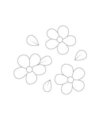 Flower coloring page for kids