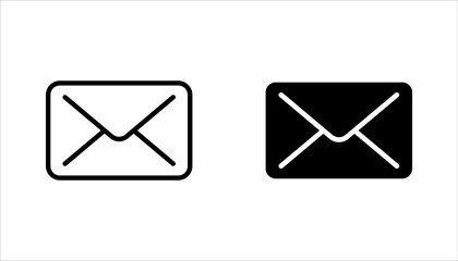 Mail icons set vector. Envelope icon set. email sign and symbol. vector illustration on white background