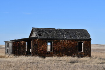 old abandoned farm house