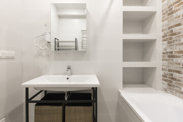 Fototapeta na wymiar modern bathroom space with a bathroom