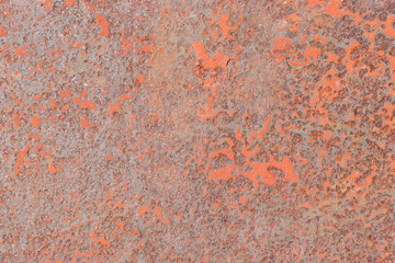 Rusty, old metal surface close-up.