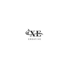 Initial XE logo beauty salon spa letter company elegant